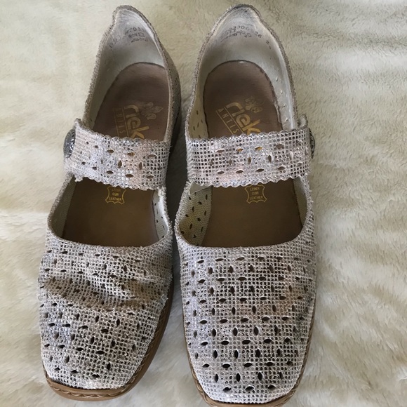 Rieker Antistress Mary Jane Leather Shoes Size 9 - Picture 3 of 10